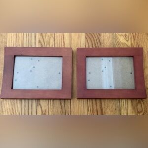 Set of Cherry Finish Picture Frames (6 1/2” x 4 1/4” photo opening)